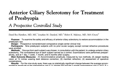 Anterior Ciliary Sclerotomy Ophth 2002