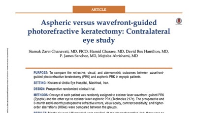 Aspheric Versus Wavefront Guided Photorefractive