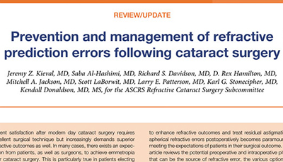 Managing Refractive Errors After Cataract Surgery Jcrs 0820