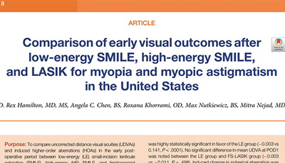 SMILE Vs LASIK Early US Outcomes Jcrs 2021