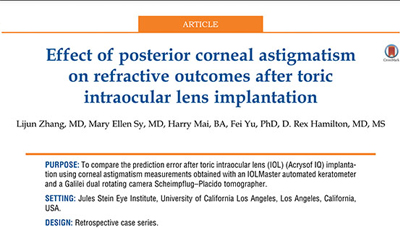 Effect Of Posterior Corneal Astigmatism On