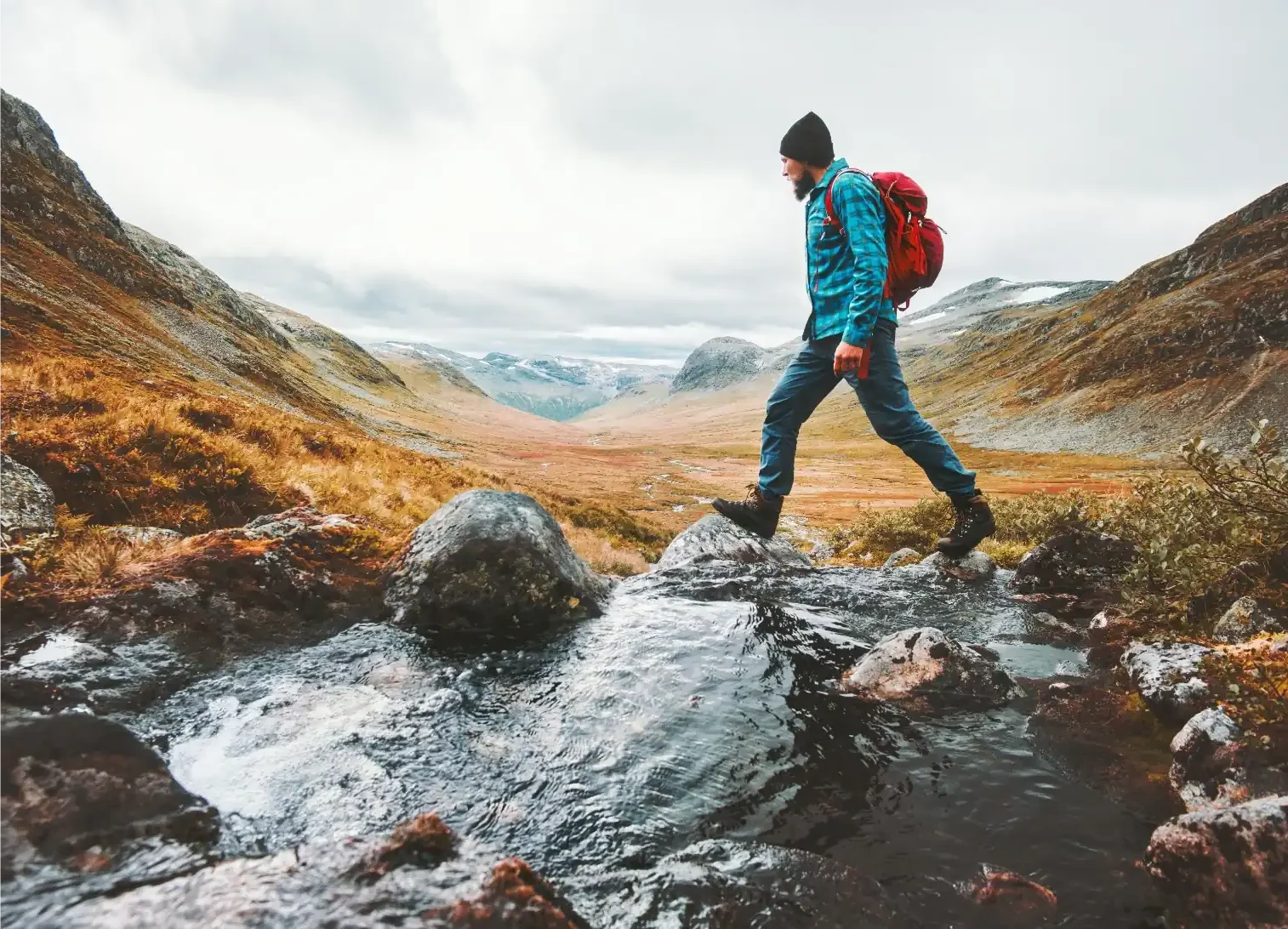hiking man